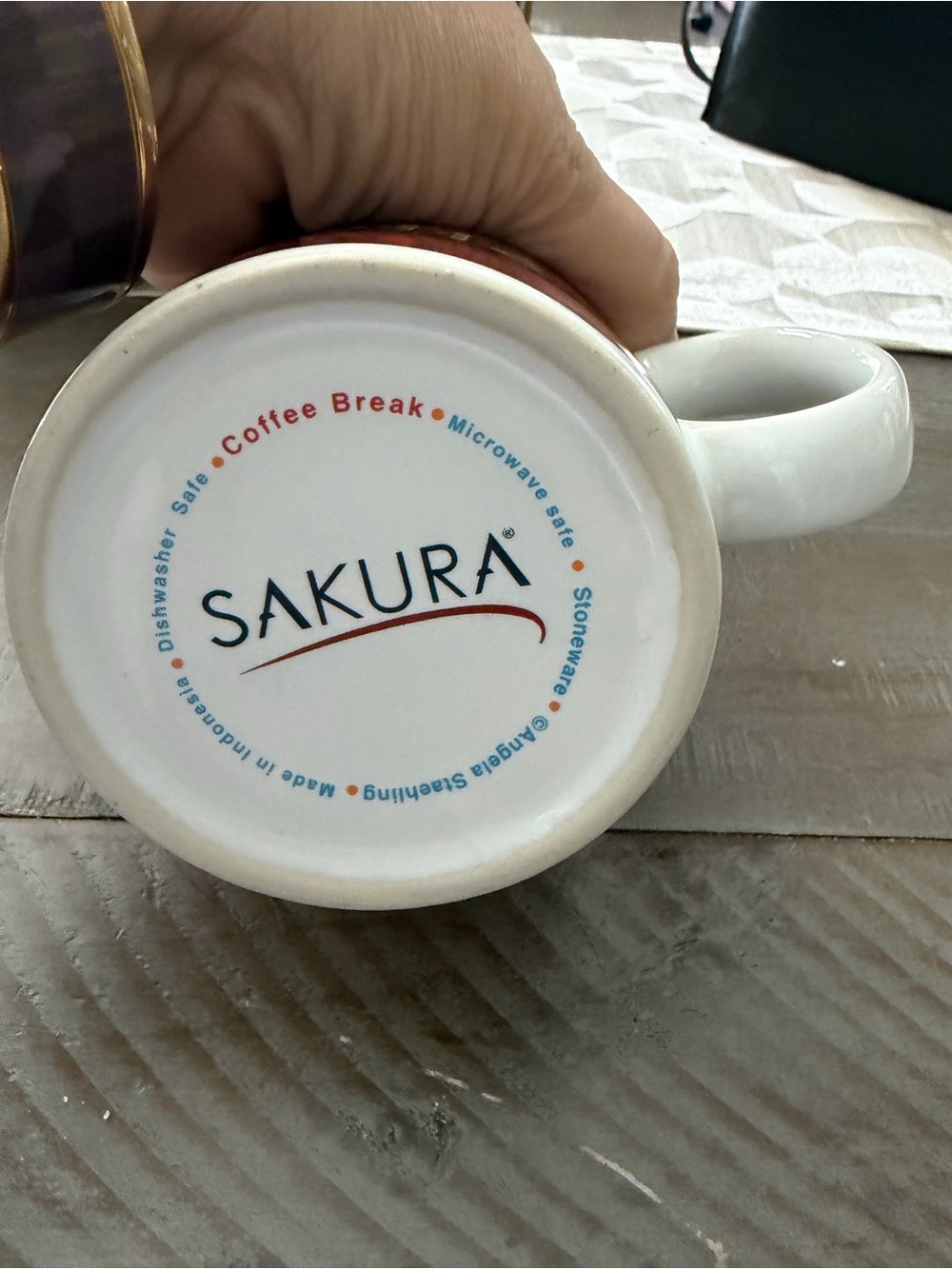 Sakura Red Caffé Espresso Ceramic Coffee cup - Picture 5 of 5